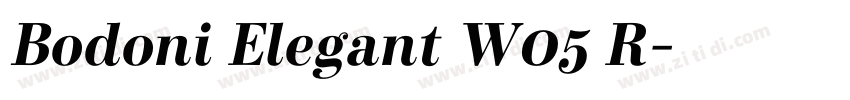 Bodoni Elegant W05 R字体转换